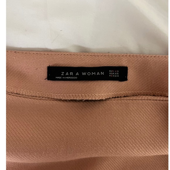 Zara Woman XS Mini Skirt Peach Pink Above Knee Officecore Casual - Picture 3 of 7